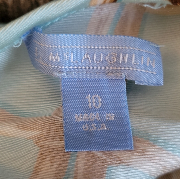 J McLaughlin Silk Aqua Halter Neck Top Size 10 - Picture 7 of 7